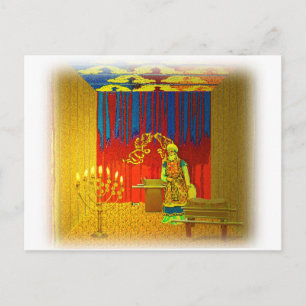 De Heilige Plaats van de Tabernakel met Hoge Pries Briefkaart