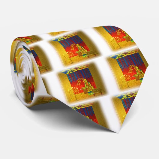 De Heilige Plaats van de Tabernakel met Hoge Pries Stropdas (Opgerold)