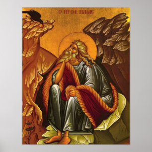 De Heilige Profeet Elia Orthodoxe Icoon Print
