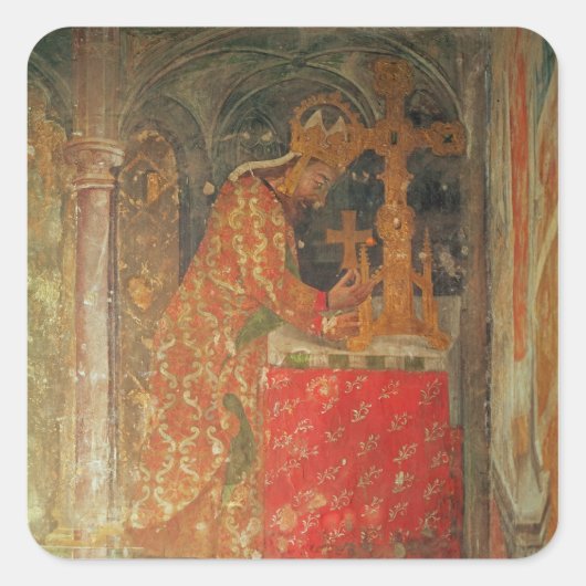 De Heilige Romeinse keizer Charles IV Vierkante Sticker (Voorkant)