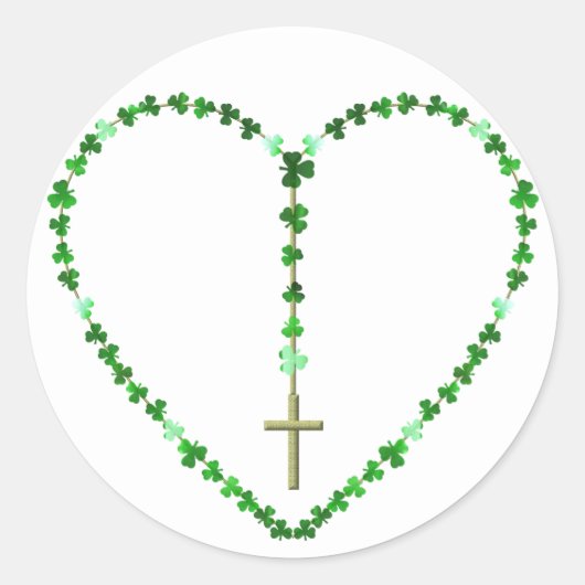 De Heilige Rosary Ronde Sticker (Voorkant)
