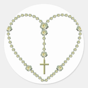 De Heilige Rosary Ronde Sticker