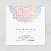 *~* de heilige Spiritual van Mandala van de Vierkante Visitekaartje (Achterkant)