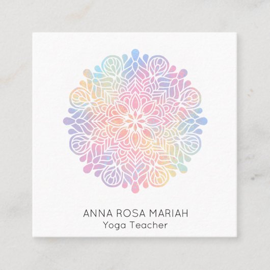 *~* de heilige Spiritual van Mandala van de Vierkante Visitekaartje (Voorkant)