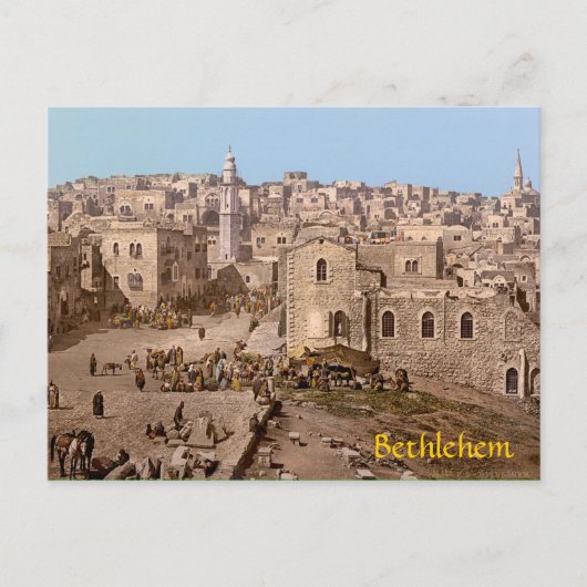 De Heilige Stad Bethlehem Briefkaart (Voorkant)