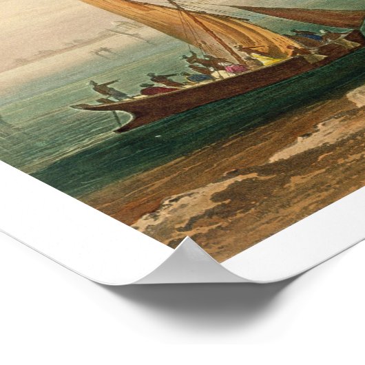 De heilige stad en de tempels van Dwarka, van Volu Poster (Hoek)