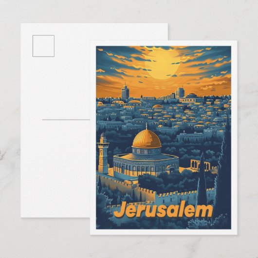 De Heilige Stad Kunst Illustratie Briefkaart (Voorkant / Achterkant)