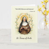 De heilige Theresia van Avila, Gods vrede en zegen Kaart (Gele Bloem)