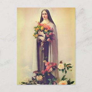 De heilige Theresia van Lisieux briefkaart