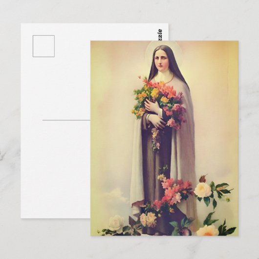 De heilige Theresia van Lisieux briefkaart (Voorkant / Achterkant)
