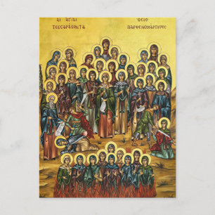 De Heilige Veertig Maagdelijke Martelaren Orthodox Briefkaart