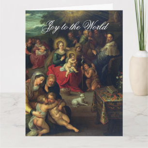 De Heilige Verwantschap Baby Jezus Kerstgroeten Kaart