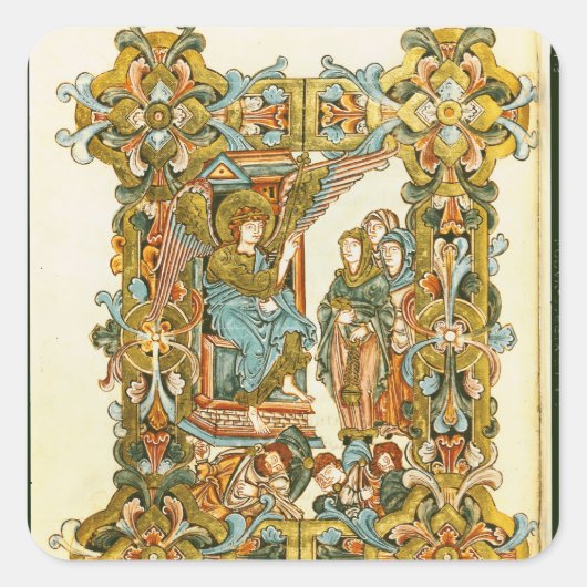 De Heilige Vrouwen in de Tomb Vierkante Sticker (Voorkant)