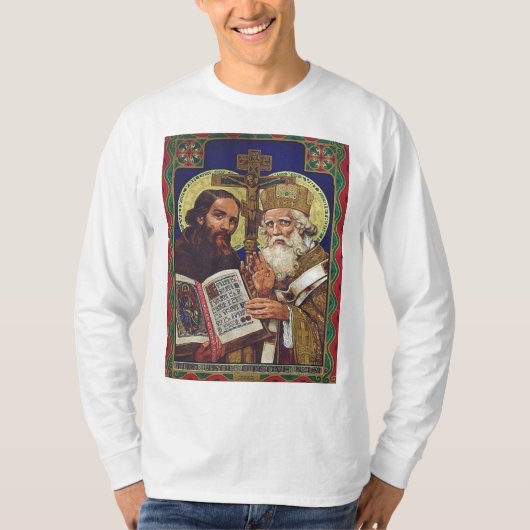 De heiligen Cyril en Methodius Patronen van Europa T-shirt (Voorkant)