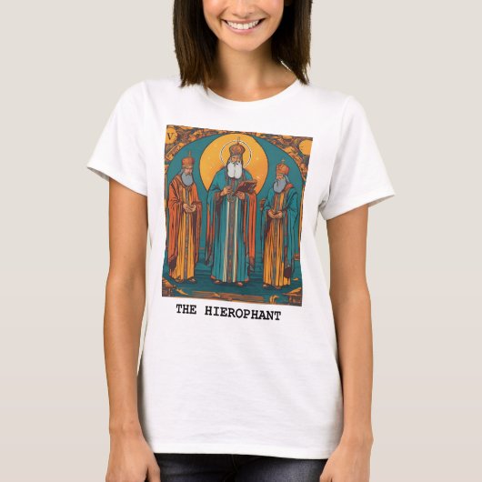 DE HEIROPHANT - TAROT KAART T-SHIRT (Voorkant)