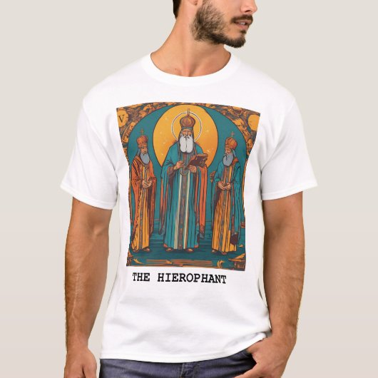 DE HEIROPHANT - TAROT KAART T-SHIRT (Voorkant)