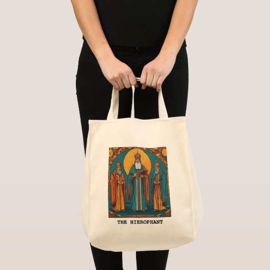 DE HEIROPHANT - TAROT KAART TOTE BAG (Voorkant (product))