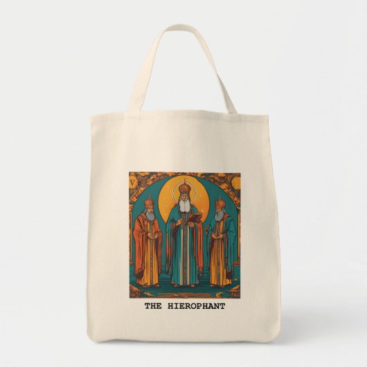 DE HEIROPHANT - TAROT KAART TOTE BAG (Voorkant)