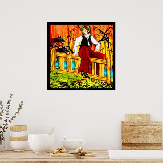 De hek Sitter Poster (Keuken)