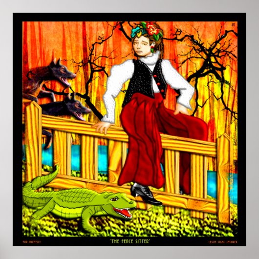 De hek Sitter Poster (Voorkant)