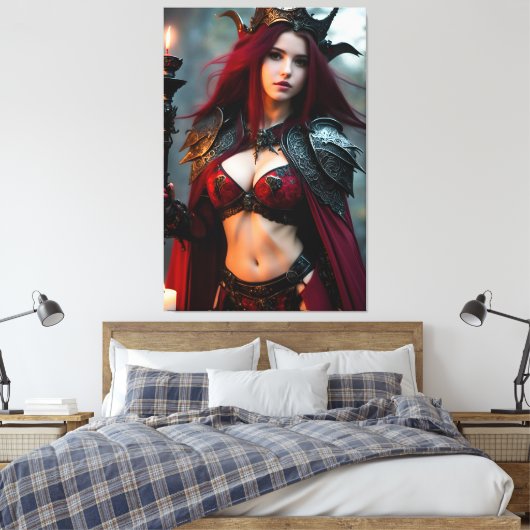 De heks 001 canvas afdruk (Insitu (Slaapkamer))