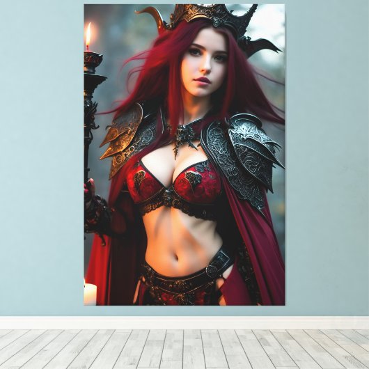 De heks 001 canvas afdruk (Insitu (Houten vloer))