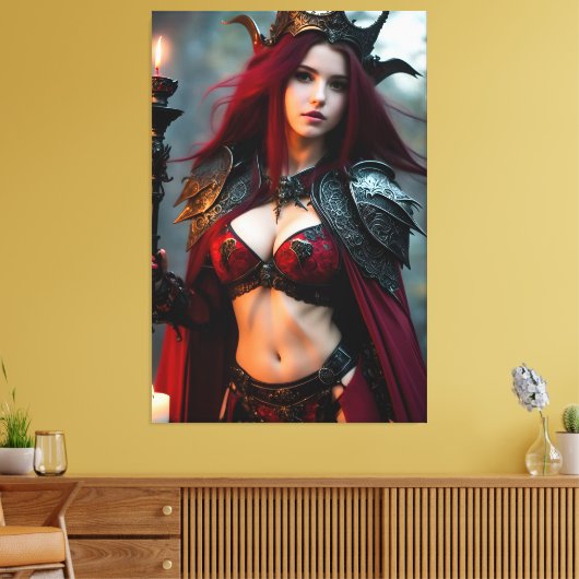 De heks 001 canvas afdruk (Insitu (Woonkamer))