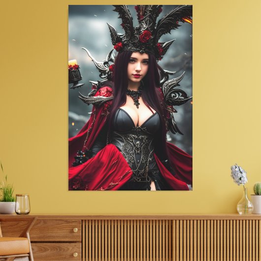 De heks 004 canvas afdruk (Insitu (Woonkamer))