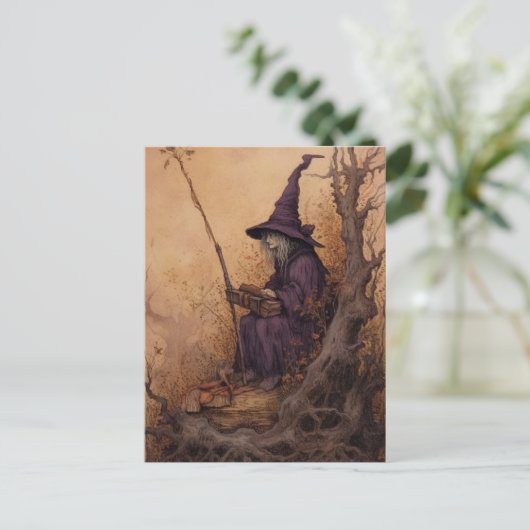 De heks briefkaart (Staand voorkant)