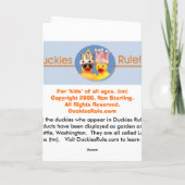 De heks Ducky laat de maan landen! Feestdagen Kaart (Achterkant)