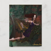 De heks en de maan briefkaart (Voorkant)