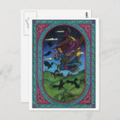 de heks en de ravens briefkaart (Voorkant / Achterkant)