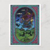 de heks en de ravens briefkaart (Voorkant)