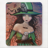 De heks en de uilen mousepad van Molly Harrison Muismat (Voorkant)