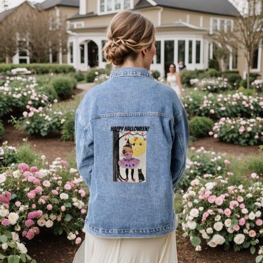 De heks en het Moon Shirt! Denim Jacket (Huwelijk Achterkant)