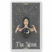 De heks Fortune Teller Tarot Sticker (Voorkant)