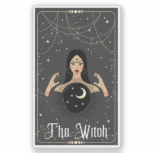 De heks Fortune Teller Tarot Sticker