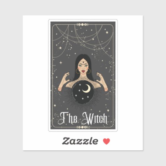 De heks Fortune Teller Tarot Sticker (Vel)