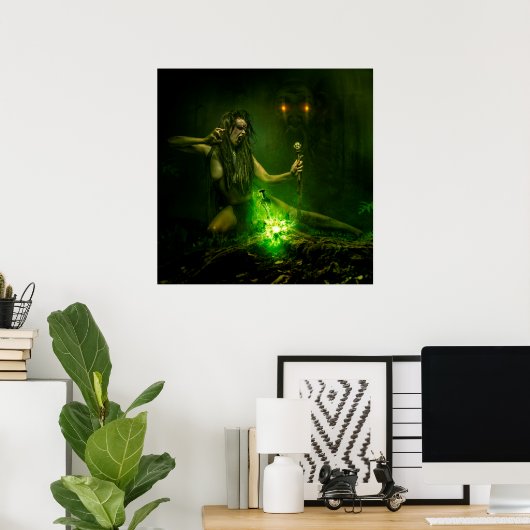 De heks gooit het groene licht poster (Thuiskantoor)