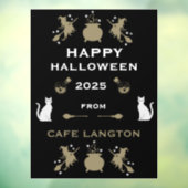 De heks Halloween Party Wall Raamsticker (Vel 3)
