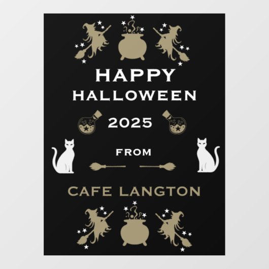 De heks Halloween Party Wall Raamsticker (Vel)