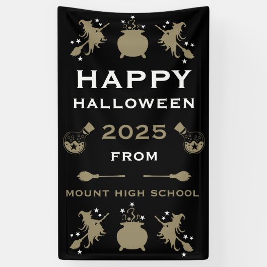 De heks Halloween Party Wall Spandoek (Verticaal)