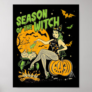 De heks Halloween Samhain Poster