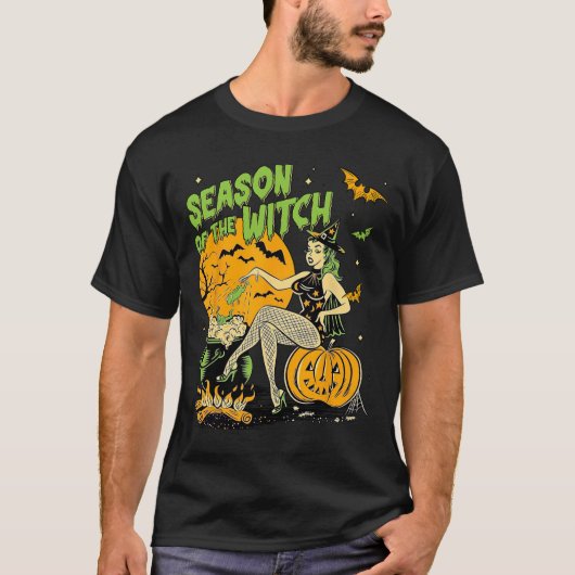 De heks Halloween Samhain T-shirt (Voorkant)