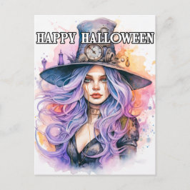 De heks | Happy Halloween Briefkaart