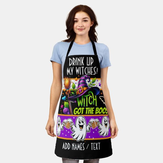 De heks heeft het boek schort (Gedragen)