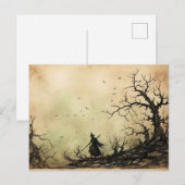 De heks in zwarte inkt  Briefkaart (Voorkant / Achterkant)