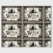 De heks is binnen!  Cadeau inpakpapier (Vlak)