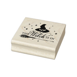 De Heks Is Er | Halloween Heks Rubberstempel