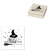 De Heks Is Er | Halloween Heks Rubberstempel (Gestempeld)